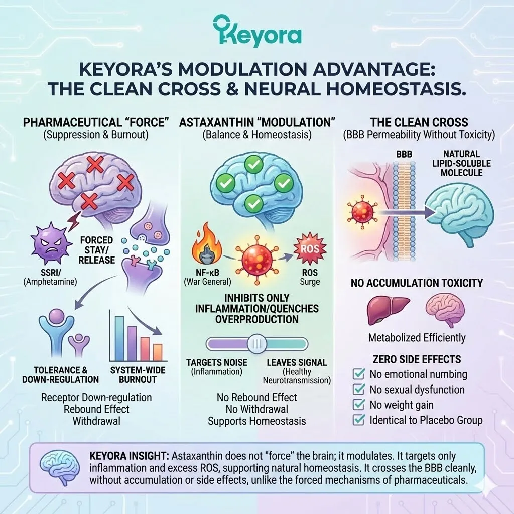 Modulation of NF-kB suppresses inflammatory Noise while preserving basal healthy Signal to prevent receptor down-regulation and system-wide Burnout. Modulation of NF-kB suppresses inflammatory Noise while preserving basal healthy Signal to prevent receptor down-regulation and system-wide Burnout.