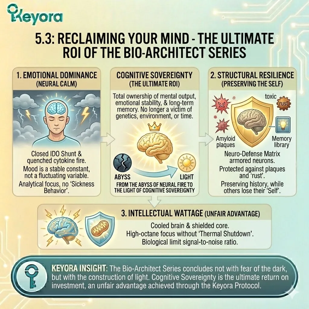 Cognitive Sovereignty integrates IDO Shunt closure and mitochondrial shielding to maximize intellectual wattage and establish total emotional dominance over Sickness Behavior. Cognitive Sovereignty integrates IDO Shunt closure and mitochondrial shielding to maximize intellectual wattage and establish total emotional dominance over Sickness Behavior.