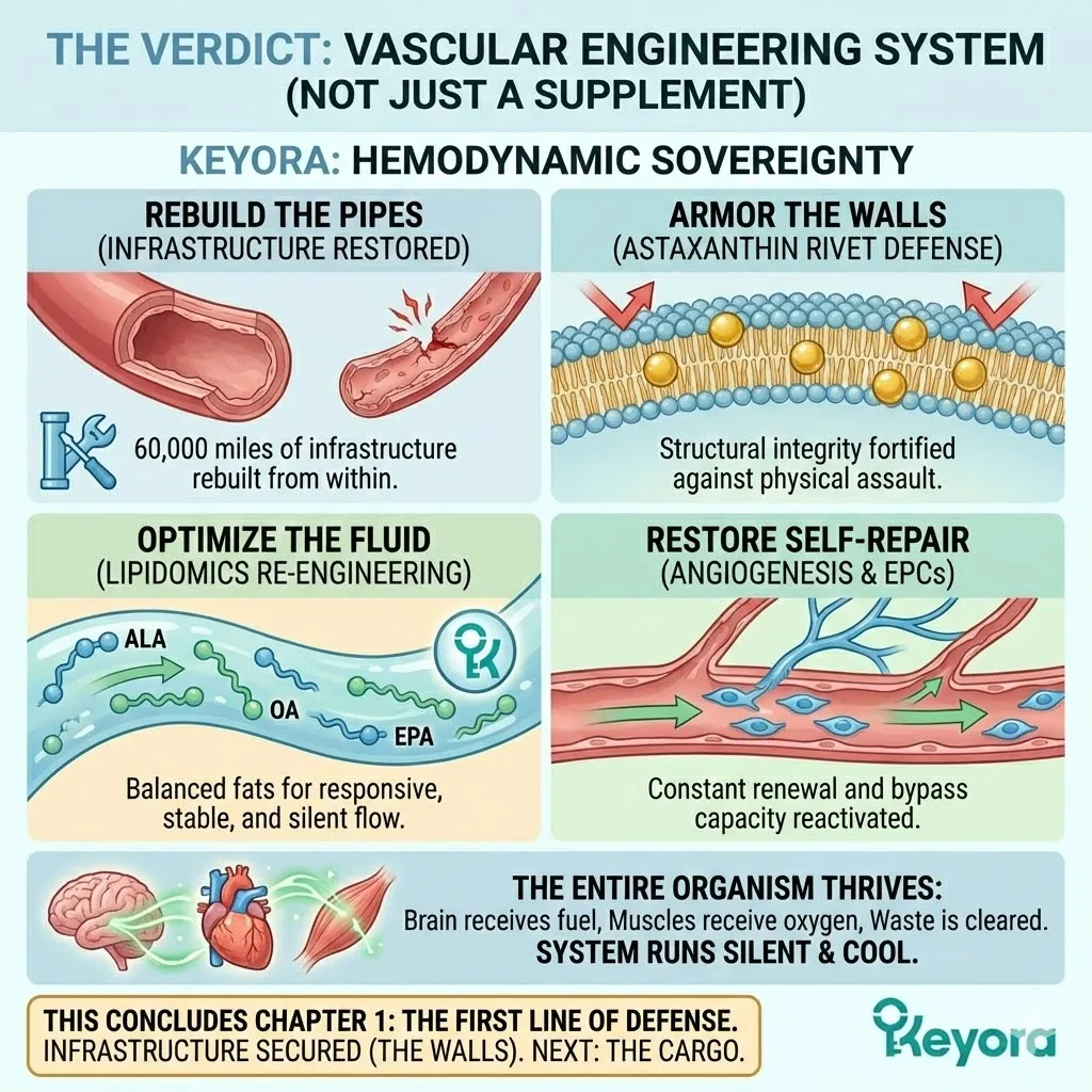 Hemodynamic Sovereignty is the engineering outcome of the Keyora Bio-Architecture, transitioning the vascular network from a state of mechanical vulnerability to a self-repairing, friction-resistant infrastructure. Hemodynamic Sovereignty is the engineering outcome of the Keyora Bio-Architecture, transitioning the vascular network from a state of mechanical vulnerability to a self-repairing, friction-resistant infrastructure.