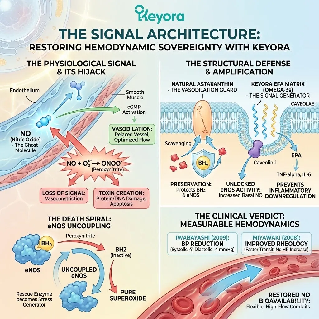 The Signal Architecture audit codifies the transition from uncoupled vascular collapse to nitric oxide sovereignty by integrating the 16MG sacrificial guard with the DHA/EPA kinetic generator. The Signal Architecture audit codifies the transition from uncoupled vascular collapse to nitric oxide sovereignty by integrating the 16MG sacrificial guard with the DHA/EPA kinetic generator.