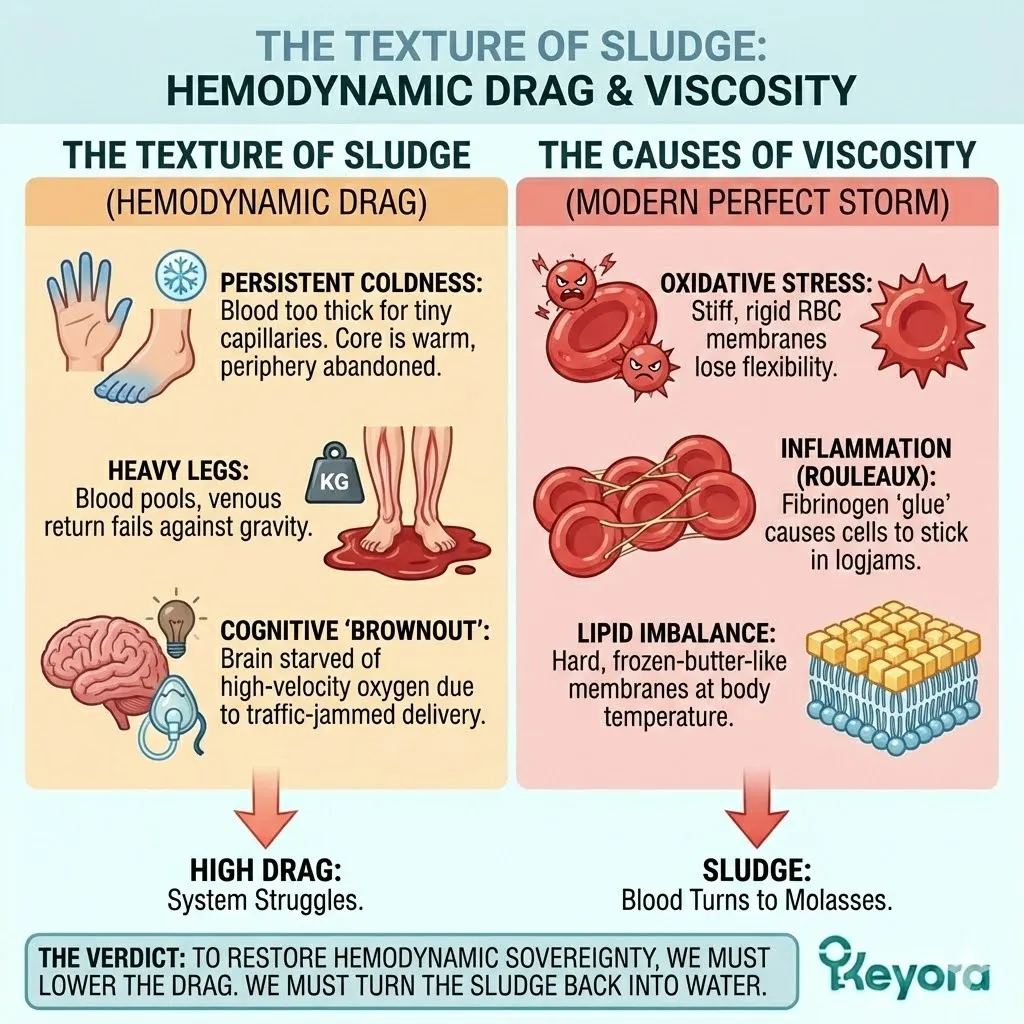 Erythrocyte deformability optimization eliminates hemodynamic drag by resolving rouleaux formation and inflammatory glue to secure micro-circulatory sovereignty. Erythrocyte deformability optimization eliminates hemodynamic drag by resolving rouleaux formation and inflammatory glue to secure micro-circulatory sovereignty.