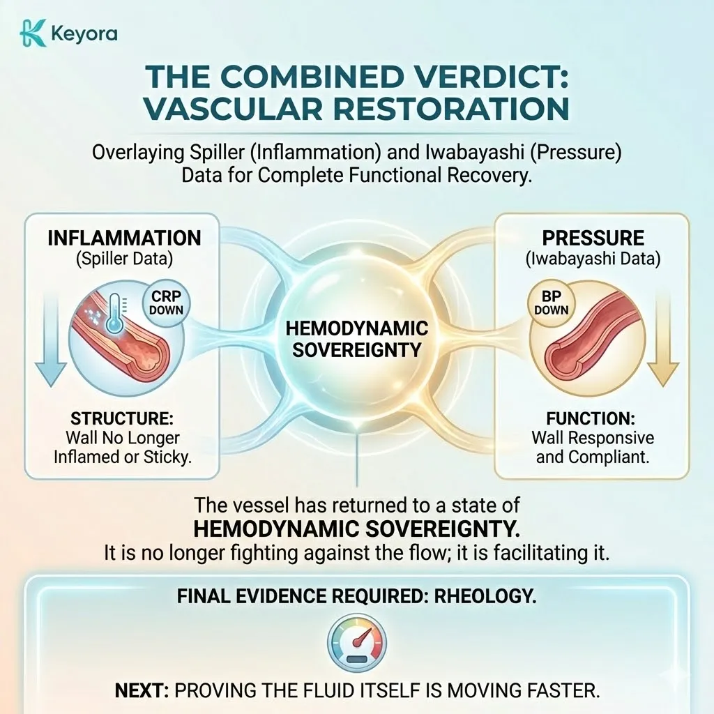 Integrated CRP reduction and blood pressure normalization validate the restoration of vascular compliance to secure systemic regulator efficiency and total vascular sovereignty. Integrated CRP reduction and blood pressure normalization validate the restoration of vascular compliance to secure systemic regulator efficiency and total vascular sovereignty.