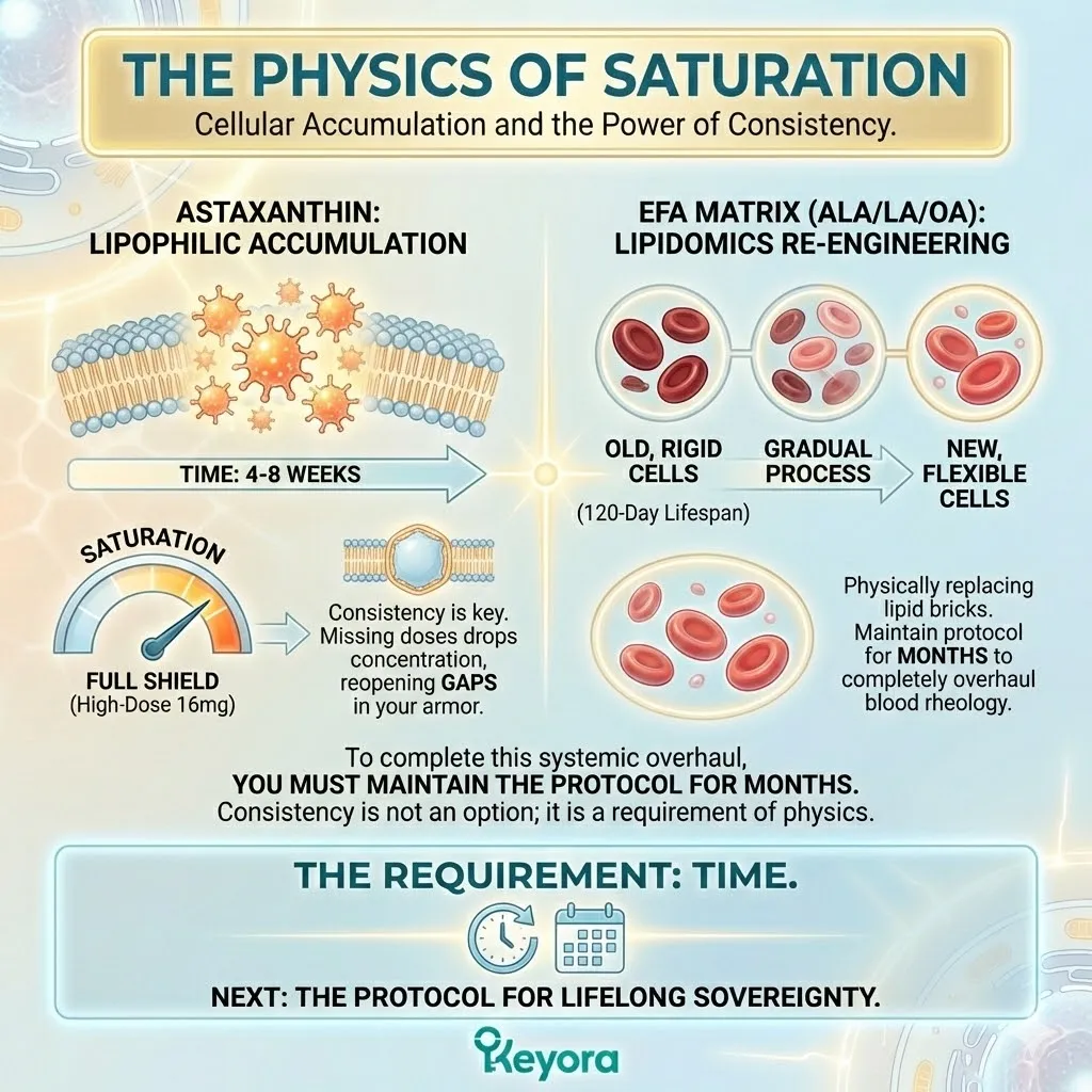 Cellular saturation of Astaxanthin drives ATP synthesis and membrane stability to reinforce the Four-Drive System against a Neuro-Endocrine Storm. Cellular saturation of Astaxanthin drives ATP synthesis and membrane stability to reinforce the Four-Drive System against a Neuro-Endocrine Storm.