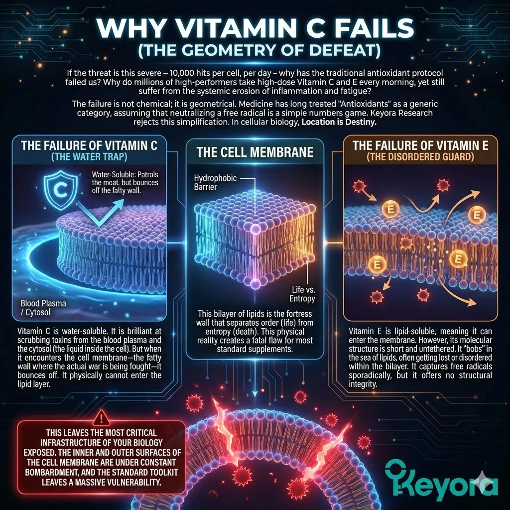 Geometrical failure analysis reveals that water-soluble constraints prevent systemic regulators from securing the lipid bilayer against the neuro-endocrine storm. Geometrical failure analysis reveals that water-soluble constraints prevent systemic regulators from securing the lipid bilayer against the neuro-endocrine storm.