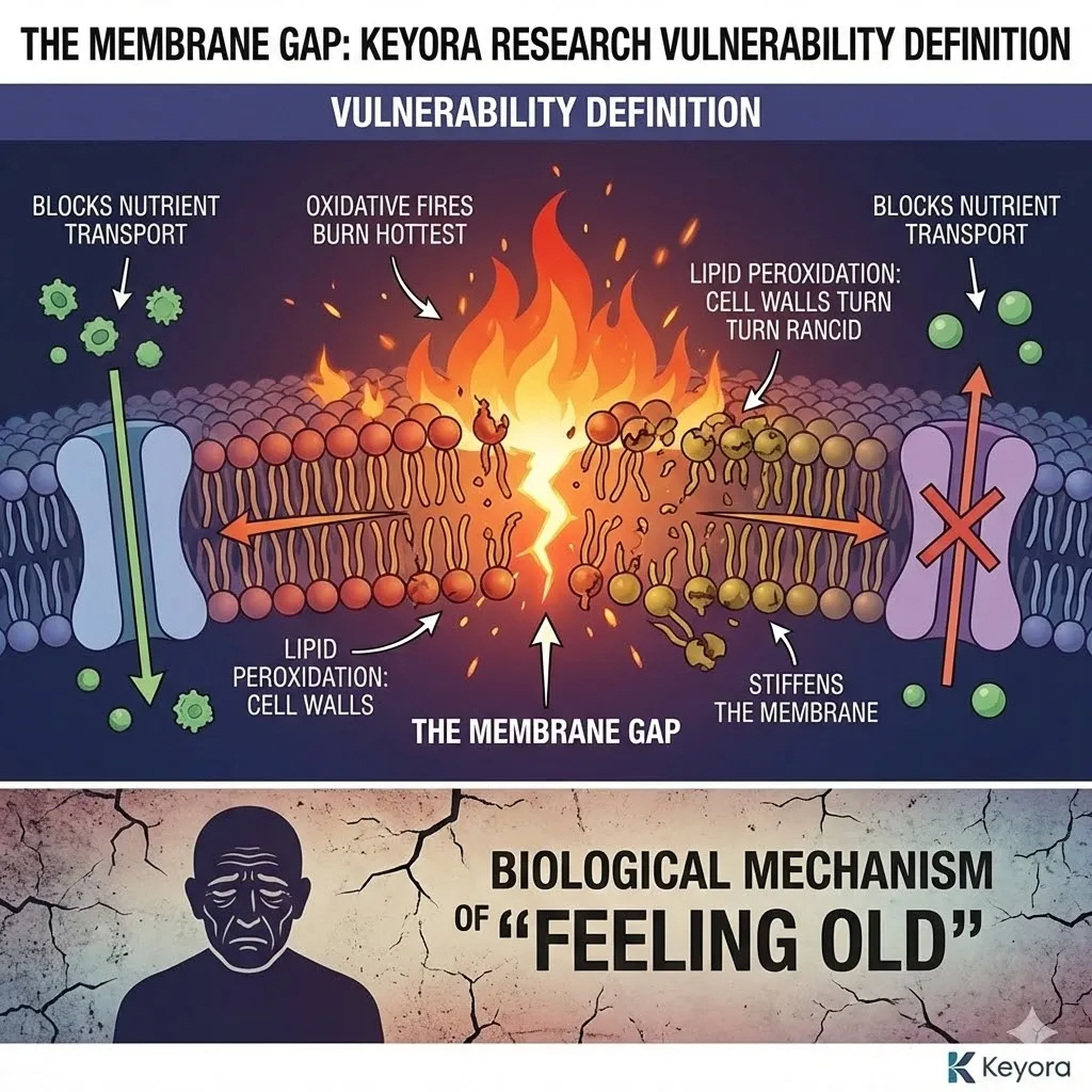 Membrane gap vulnerability triggers lipid peroxidation and structural rigidity to catalyze neuro-endocrine storm and compromise neurological sovereignty. Membrane gap vulnerability triggers lipid peroxidation and structural rigidity to catalyze neuro-endocrine storm and compromise neurological sovereignty.