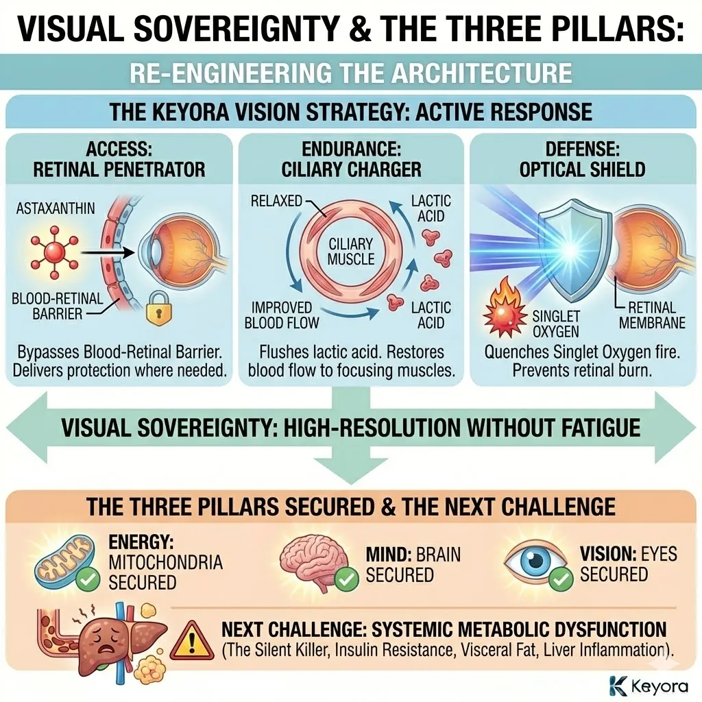 The Retinal Penetrator bypasses the Blood-Retinal Barrier to activate the Ciliary Charger and Optical Shield, neutralizing Singlet Oxygen and restoring Signal Velocity. The Retinal Penetrator bypasses the Blood-Retinal Barrier to activate the Ciliary Charger and Optical Shield, neutralizing Singlet Oxygen and restoring Signal Velocity.