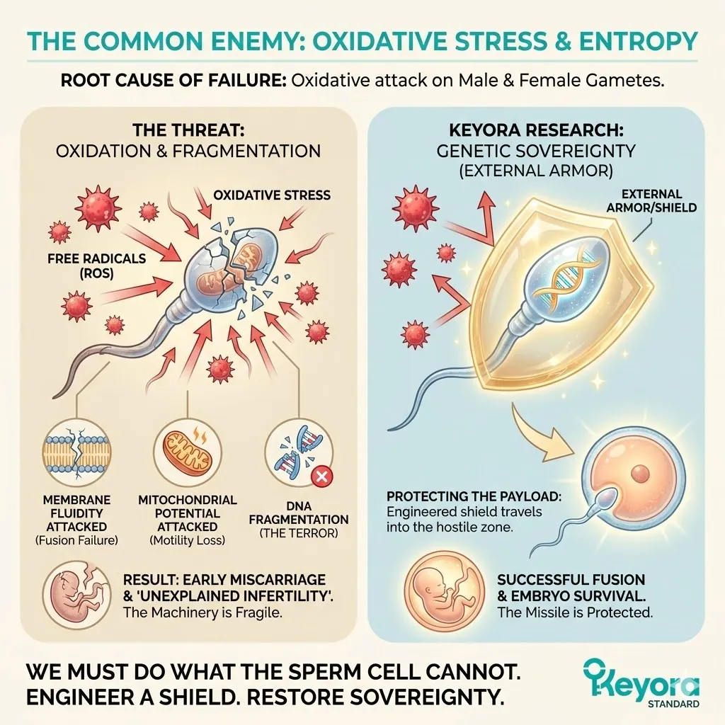 Keyora Systemic Regulator neutralizing DNA Fragmentation and restoring membrane fluidity to prevent embryonic failure and ensure total Genetic Sovereignty. Keyora Systemic Regulator neutralizing DNA Fragmentation and restoring membrane fluidity to prevent embryonic failure and ensure total Genetic Sovereignty.