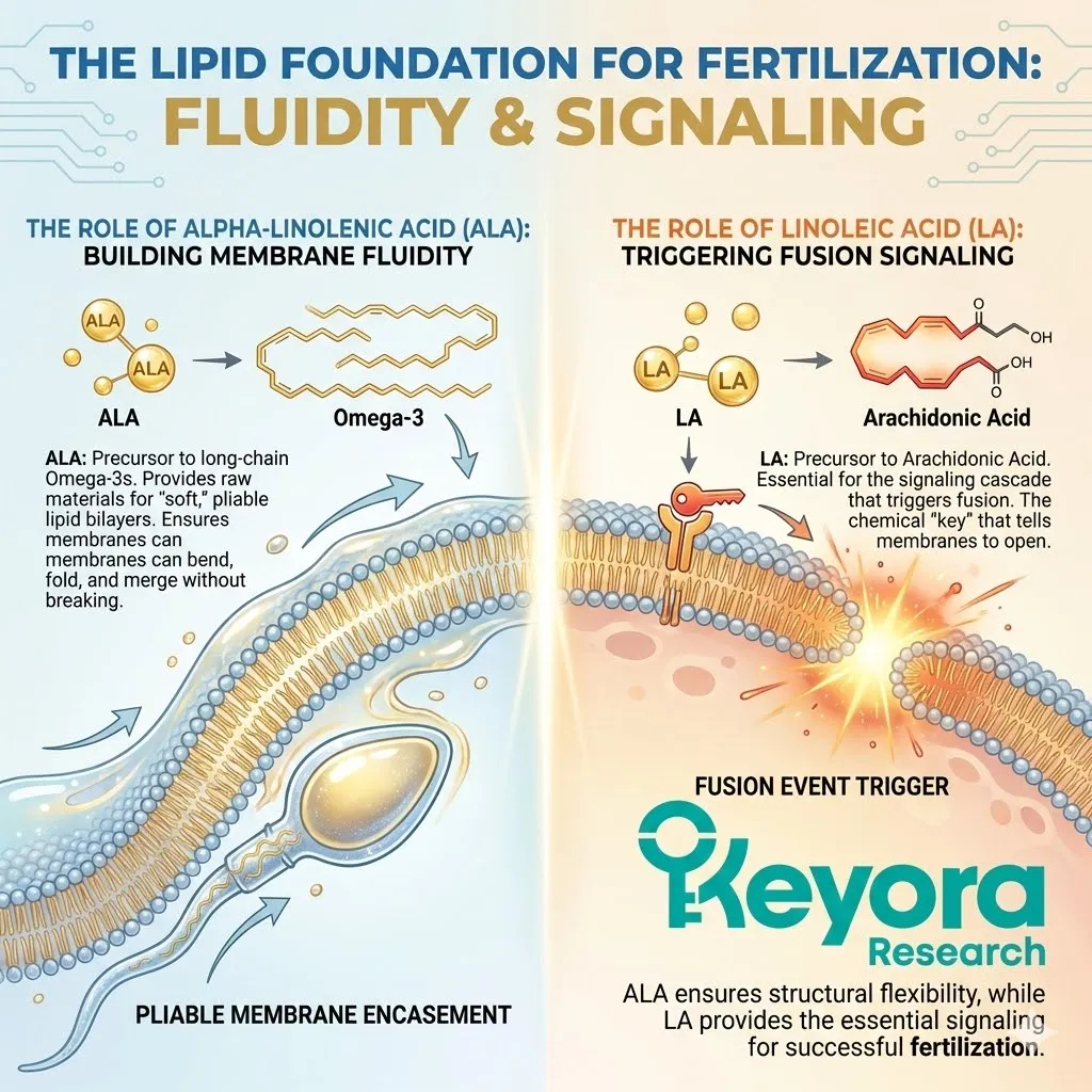 Keyora Systemic Regulator utilizing Alpha-Linolenic Acid to saturate lipid bilayers and Linoleic Acid to activate the signaling cascade for successful Membrane Fusion. Keyora Systemic Regulator utilizing Alpha-Linolenic Acid to saturate lipid bilayers and Linoleic Acid to activate the signaling cascade for successful Membrane Fusion.