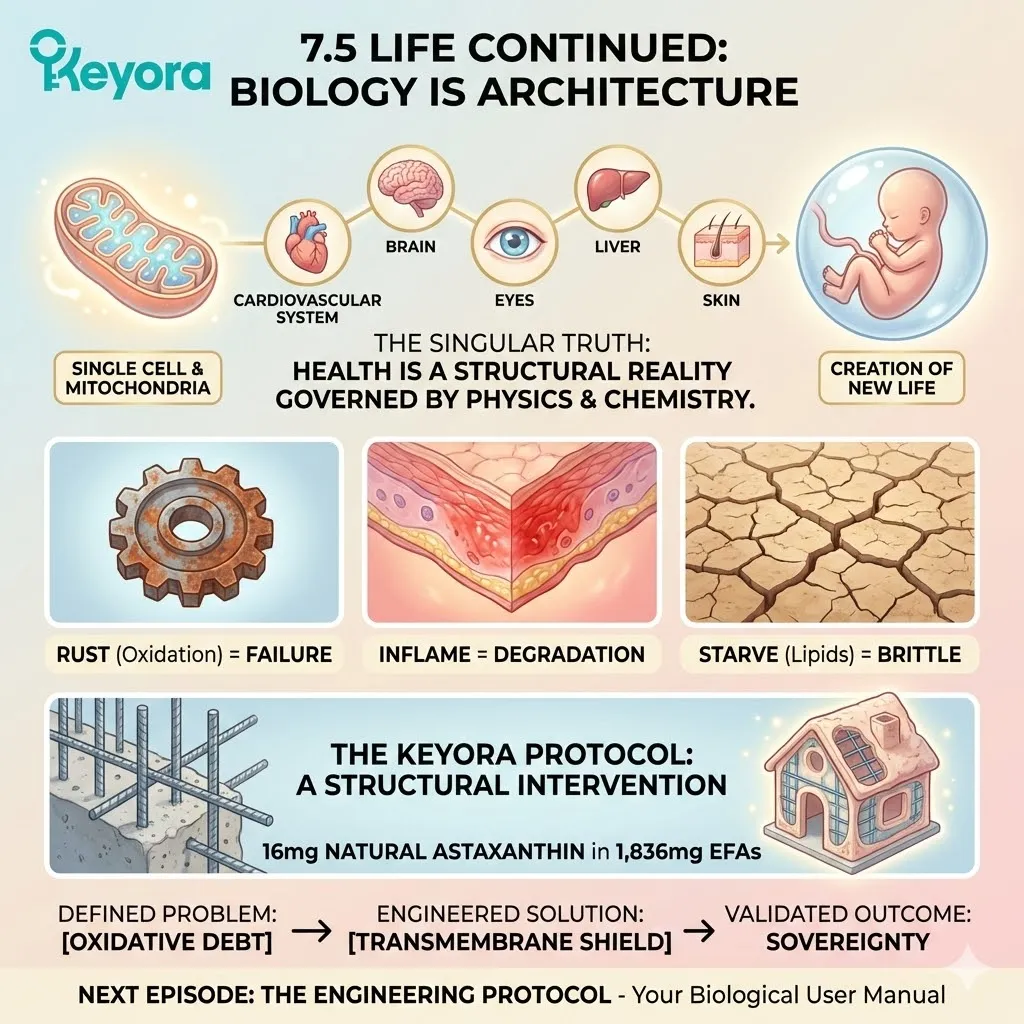 Keyora Systemic Regulator integrating the Transmembrane Shield and EFA Complex to ensure the permanent structural integrity of the biological house and Genetic Sovereignty. Keyora Systemic Regulator integrating the Transmembrane Shield and EFA Complex to ensure the permanent structural integrity of the biological house and Genetic Sovereignty.