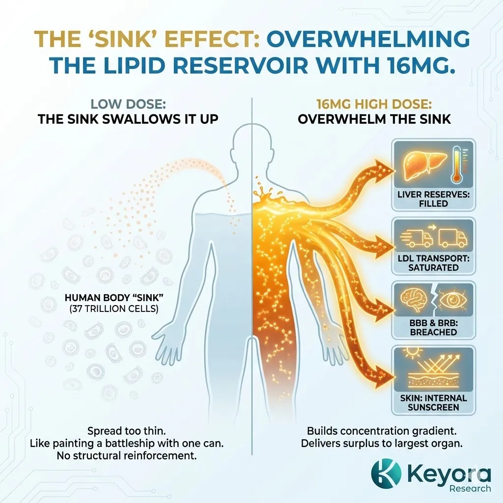 Keyora Systemic Regulator utilizing the 16mg Saturation Protocol to overwhelm the "Lipid Sink" and ensure the structural reinforcement of 37 trillion cellular membranes. Keyora Systemic Regulator utilizing the 16mg Saturation Protocol to overwhelm the "Lipid Sink" and ensure the structural reinforcement of 37 trillion cellular membranes.