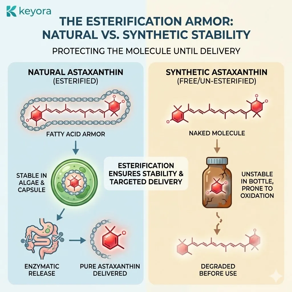 Keyora Systemic Regulator utilizing the Esterification Armor of natural carotenoids to ensure molecular stability and precision delivery within the digestive tract. Keyora Systemic Regulator utilizing the Esterification Armor of natural carotenoids to ensure molecular stability and precision delivery within the digestive tract.