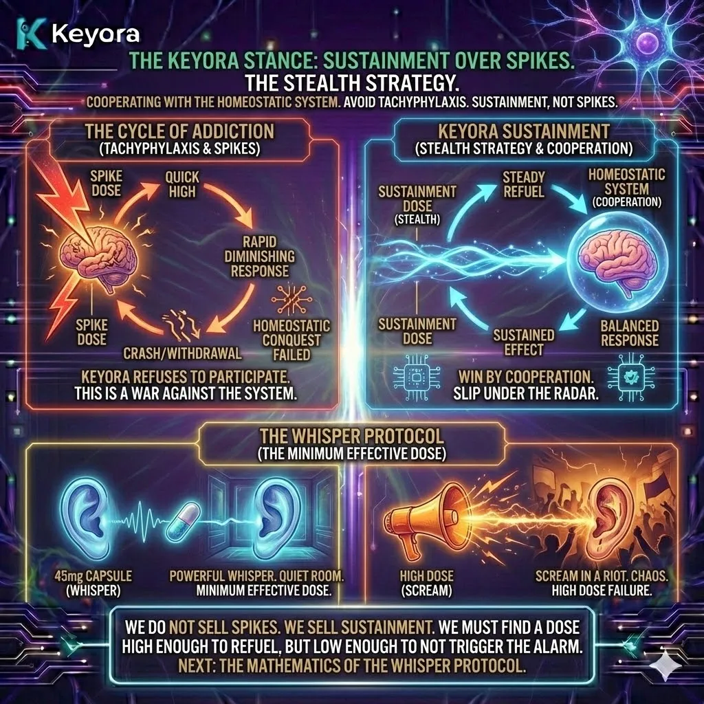 The Stealth Strategy achieves Neurological Sovereignty by bypassing the Homeostatic Veto, securing long-term sustainment without triggering the Neuro-Endocrine Storm. The Stealth Strategy achieves Neurological Sovereignty by bypassing the Homeostatic Veto, securing long-term sustainment without triggering the Neuro-Endocrine Storm.