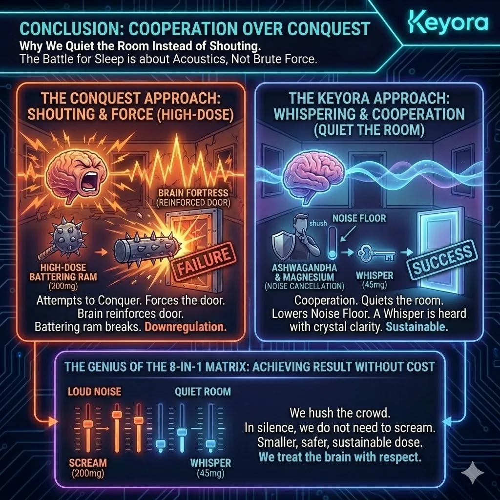 The 8-in-1 Matrix lowers the noise floor through Ashwagandha and Magnesium, securing Neurological Sovereignty via Cooperation over Conquest to bypass the Neuro-Endocrine Storm. The 8-in-1 Matrix lowers the noise floor through Ashwagandha and Magnesium, securing Neurological Sovereignty via Cooperation over Conquest to bypass the Neuro-Endocrine Storm.