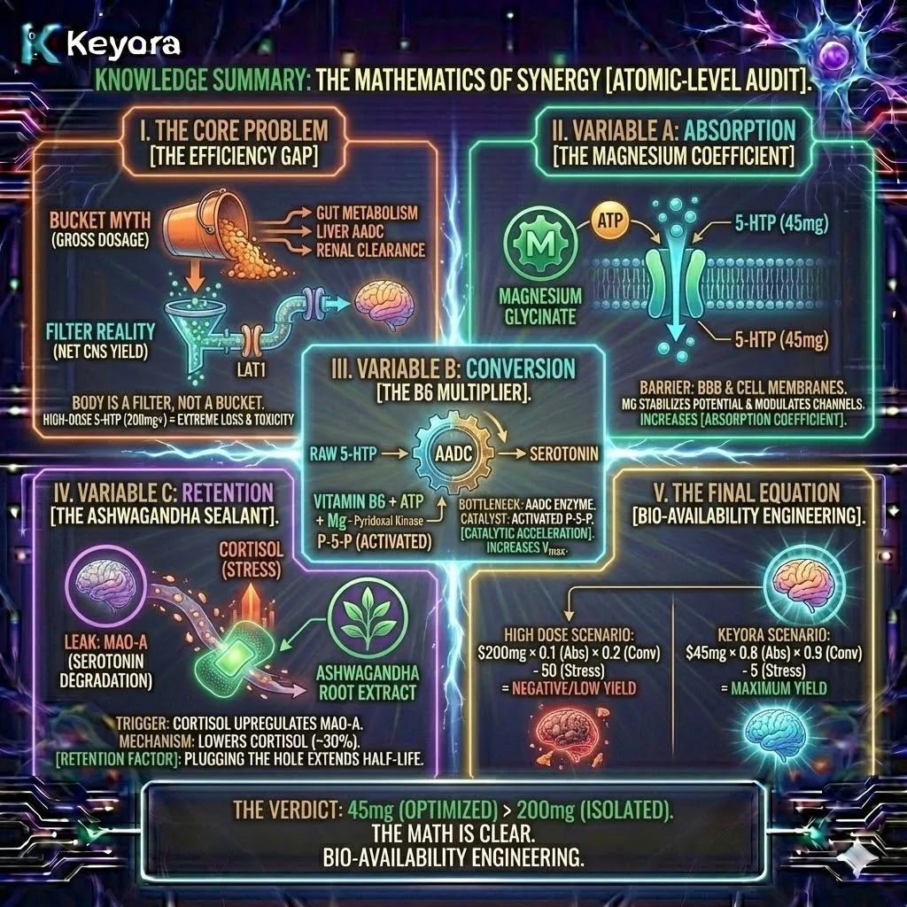 The Bio-Availability Engineering audit proves that the 8-in-1 Matrix secures Neurological Sovereignty by optimizing the variables of Absorption and Conversion to achieve a 32x Net CNS Yield over high-volume waste. The Bio-Availability Engineering audit proves that the 8-in-1 Matrix secures Neurological Sovereignty by optimizing the variables of Absorption and Conversion to achieve a 32x Net CNS Yield over high-volume waste.