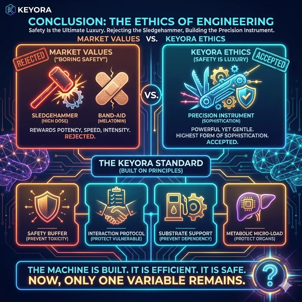 The Ethics of Engineering establishes that true Neurological Sovereignty is achieved when potency is balanced by an 85% safety margin, securing systemic longevity through precision rather than brute force. The Ethics of Engineering establishes that true Neurological Sovereignty is achieved when potency is balanced by an 85% safety margin, securing systemic longevity through precision rather than brute force.