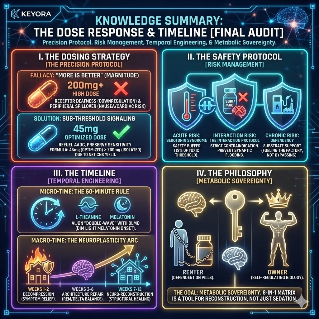 Sub-threshold signaling of the 45mg dose optimizes the four-drive system and CNS yield to neutralize neuro-endocrine storm and maintain neurological sovereignty. Sub-threshold signaling of the 45mg dose optimizes the four-drive system and CNS yield to neutralize neuro-endocrine storm and maintain neurological sovereignty.