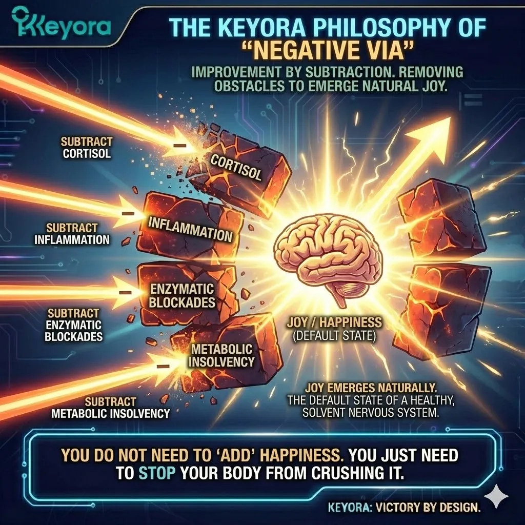 Implement negative via principles by subtracting cortisol and inflammation to eliminate enzymatic blockades and restore the default state of neurological sovereignty. Implement negative via principles by subtracting cortisol and inflammation to eliminate enzymatic blockades and restore the default state of neurological sovereignty.