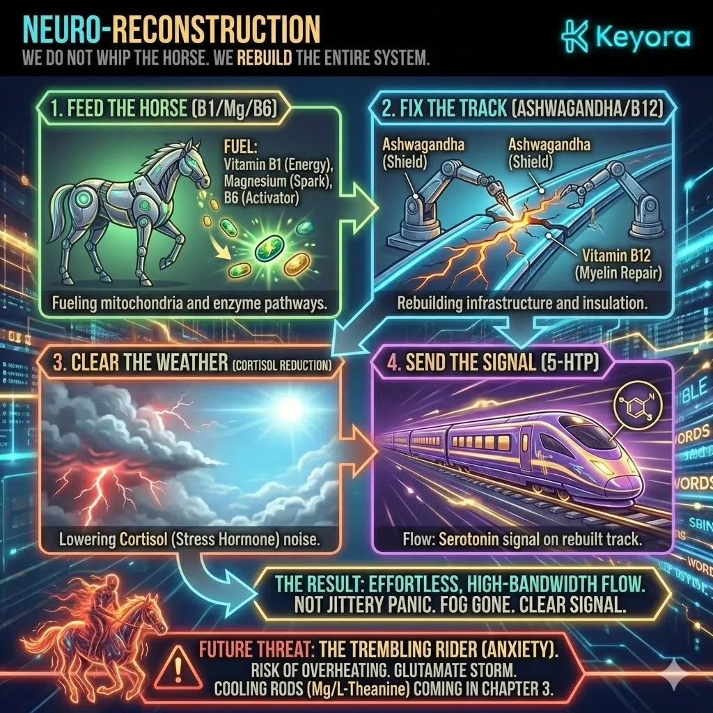 Execute neuro-reconstruction by integrating B1, Mg, and B12 to optimize ATP synthesis and myelin integrity, ensuring the architectural sovereignty of high-bandwidth flow. Execute neuro-reconstruction by integrating B1, Mg, and B12 to optimize ATP synthesis and myelin integrity, ensuring the architectural sovereignty of high-bandwidth flow.