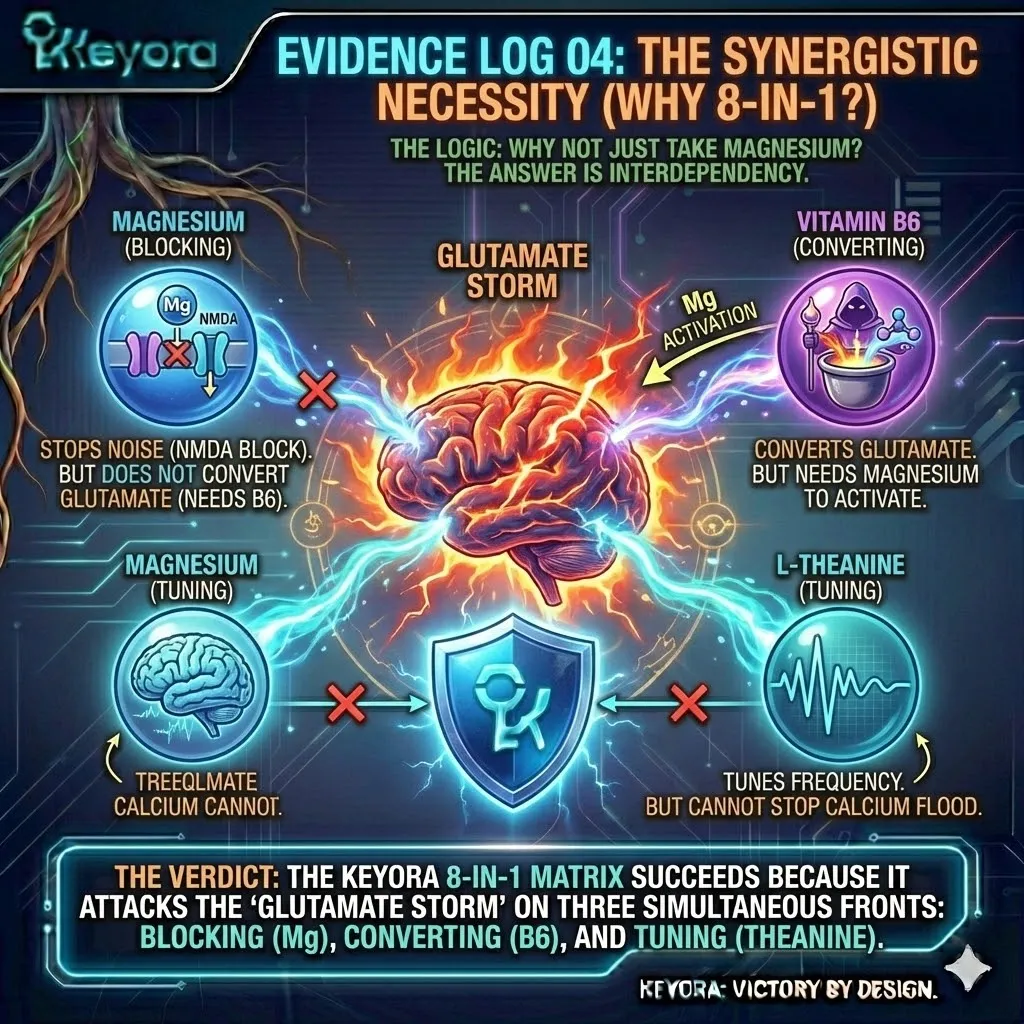 Eliminate the glutamate storm by integrating magnesium-mediated blocking, B6-driven conversion, and theanine-led frequency tuning for total neurological sovereignty. Eliminate the glutamate storm by integrating magnesium-mediated blocking, B6-driven conversion, and theanine-led frequency tuning for total neurological sovereignty.