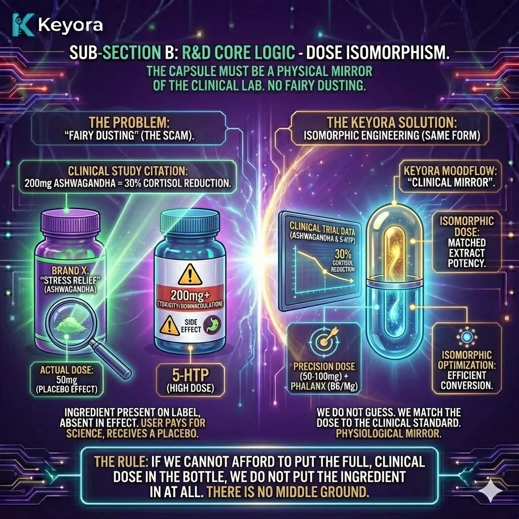 Dose Isomorphism enforces Isomorphic Engineering, ensuring the biological dose in the capsule is a physical mirror of successful clinical trials to eliminate "Fairy Dusting" and peripheral toxicity. Dose Isomorphism enforces Isomorphic Engineering, ensuring the biological dose in the capsule is a physical mirror of successful clinical trials to eliminate "Fairy Dusting" and peripheral toxicity.