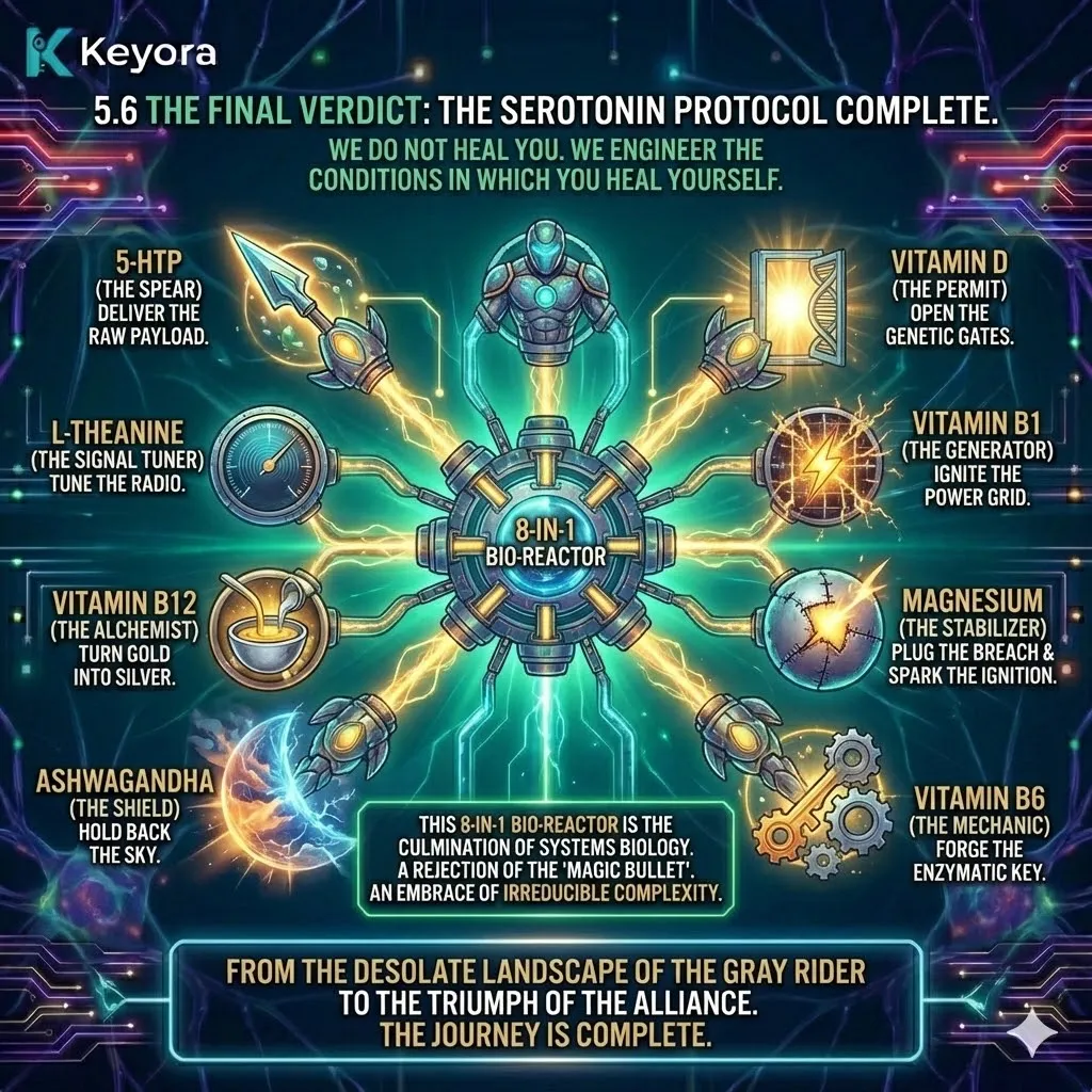 The Serotonin Protocol concludes by integrating the 8-in-1 Bio-Reactor into a single systems biology framework, engineered to restore endogenous neurological function. The Serotonin Protocol concludes by integrating the 8-in-1 Bio-Reactor into a single systems biology framework, engineered to restore endogenous neurological function.