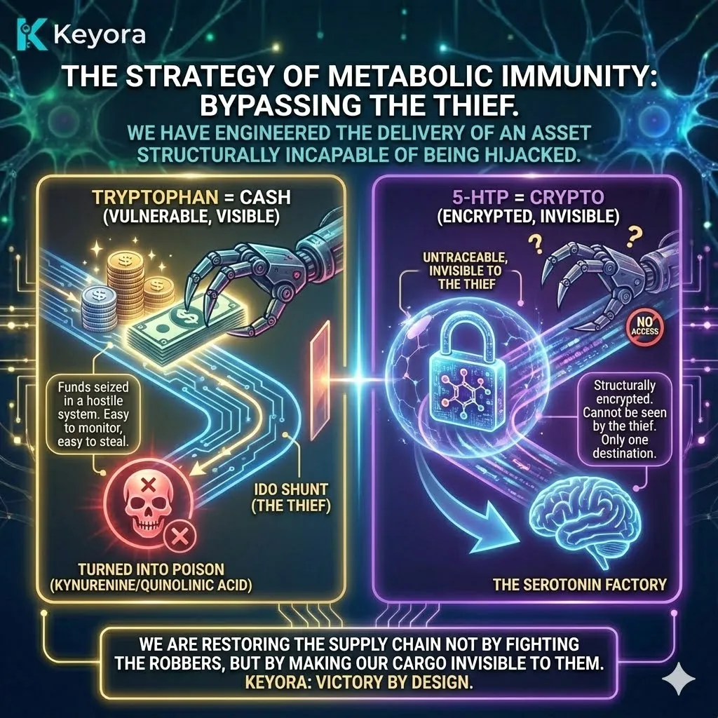 The structural encryption of 5-HTP ensures metabolic immunity against the IDO shunt to maintain neurological sovereignty within the Four-Drive System. The structural encryption of 5-HTP ensures metabolic immunity against the IDO shunt to maintain neurological sovereignty within the Four-Drive System.