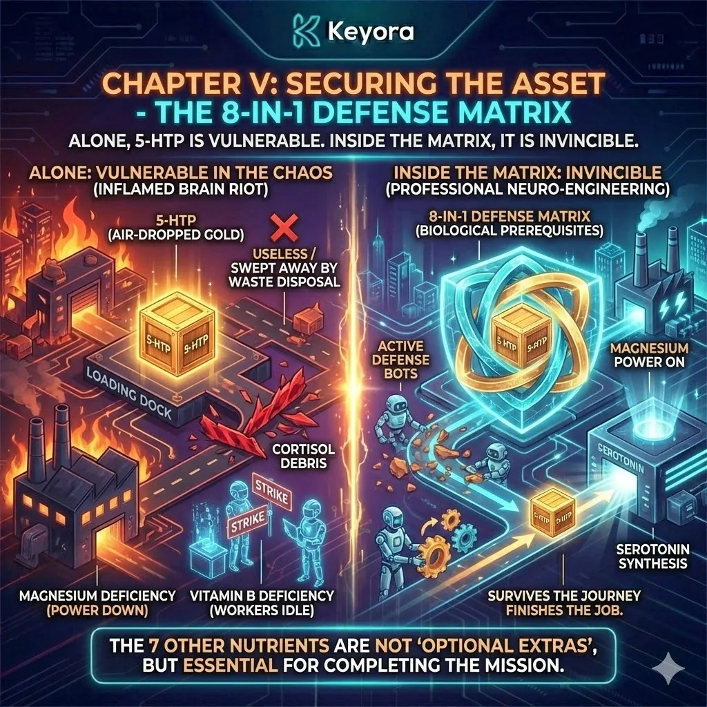 The deployment of 5-HTP within the Keyora 8-in-1 Matrix prevents metabolic stagnation and ensures the high-yield conversion of neuro-assets during a systemic riot. The deployment of 5-HTP within the Keyora 8-in-1 Matrix prevents metabolic stagnation and ensures the high-yield conversion of neuro-assets during a systemic riot.