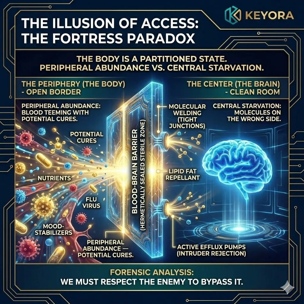 Peripheral Abundance vs Central Starvation conflict, depicting leaky capillaries versus the hermetically sealed Four-Drive System. Peripheral Abundance vs Central Starvation conflict, depicting leaky capillaries versus the hermetically sealed Four-Drive System.