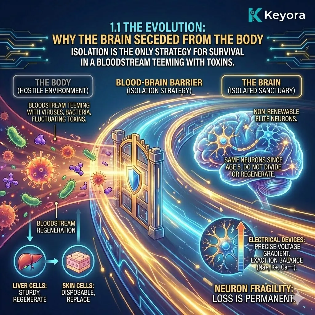 Non-Renewable Elite neurons versus disposable skin cells, highlighting the precise ionic voltage gradient required for Four-Drive System stability. Non-Renewable Elite neurons versus disposable skin cells, highlighting the precise ionic voltage gradient required for Four-Drive System stability.