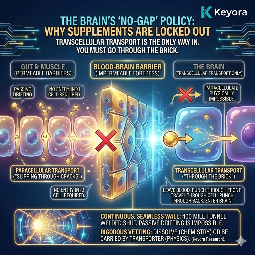 Transcellular Transport forcing assets through endothelial bricks to reach the Four-Drive System, bypassing 400 miles of welded capillaries. Transcellular Transport forcing assets through endothelial bricks to reach the Four-Drive System, bypassing 400 miles of welded capillaries.