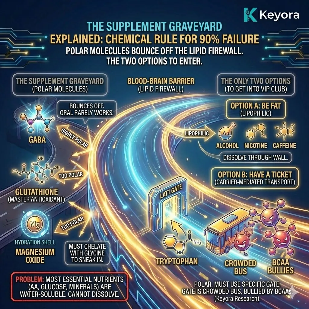 Comparison of polar GABA rejection versus lipophilic Alcohol infiltration across the Lipid Firewall to protect or destabilize the Four-Drive System. Comparison of polar GABA rejection versus lipophilic Alcohol infiltration across the Lipid Firewall to protect or destabilize the Four-Drive System.