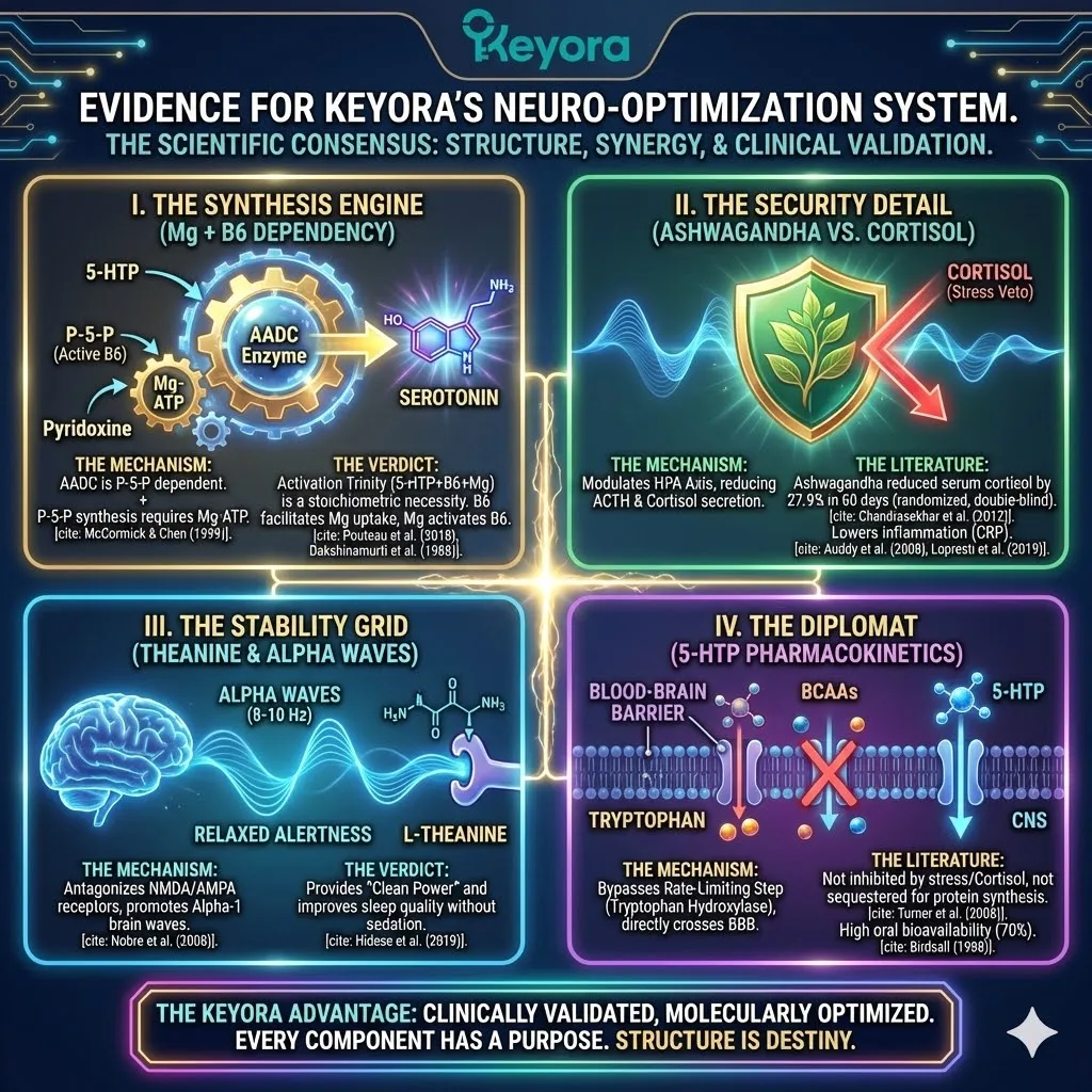 The Clinical Verification architecture maps the 8-in-1 Matrix against the "Gold Standard" of peer-reviewed literature, transforming the engineering metaphors of "Engines" and "Shields" into validated biochemical outcomes. The Clinical Verification architecture maps the 8-in-1 Matrix against the "Gold Standard" of peer-reviewed literature, transforming the engineering metaphors of "Engines" and "Shields" into validated biochemical outcomes.