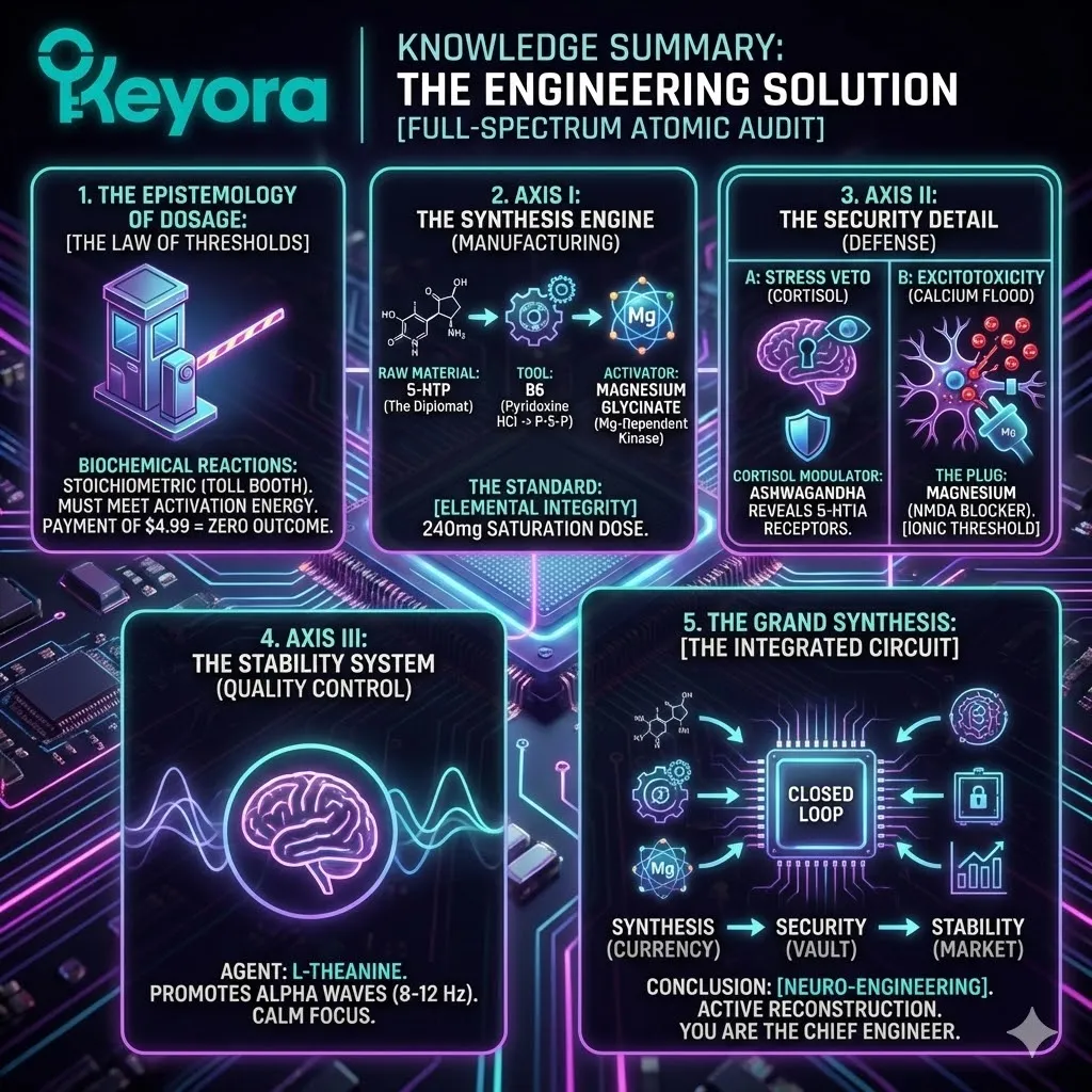 The Full-Spectrum Atomic Audit architecture synthesizes the 8-in-1 Matrix into a unified Neuro-Engineering blueprint, transitioning from the uncertainty of "Passive Supplementation" to the precision of a Closed-Loop System. The Full-Spectrum Atomic Audit architecture synthesizes the 8-in-1 Matrix into a unified Neuro-Engineering blueprint, transitioning from the uncertainty of "Passive Supplementation" to the precision of a Closed-Loop System.