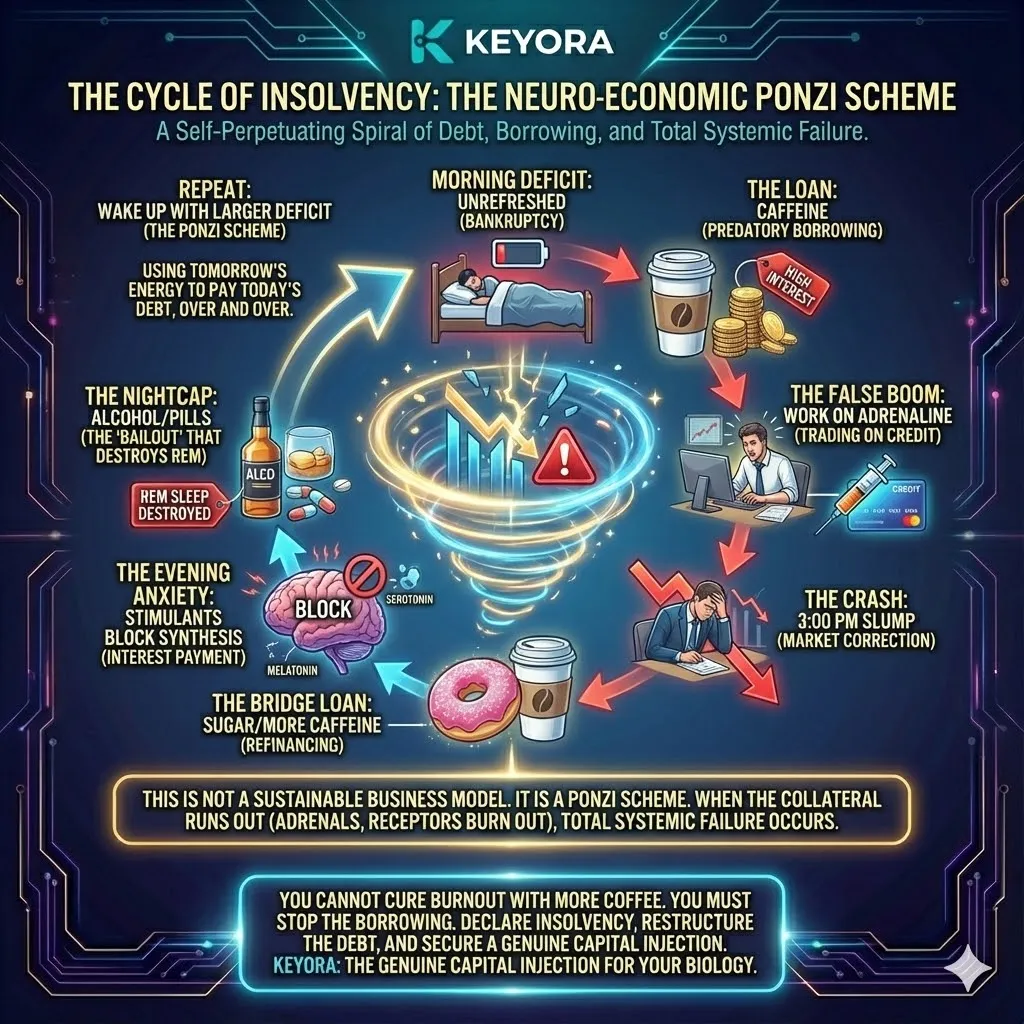 The Cycle of Insolvency—The biological Ponzi scheme of the high-performer. The Cycle of Insolvency—The biological Ponzi scheme of the high-performer.