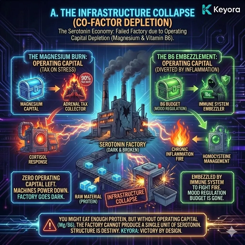 Infrastructure Collapse—The embezzlement of neurochemical operating capital. Infrastructure Collapse—The embezzlement of neurochemical operating capital.