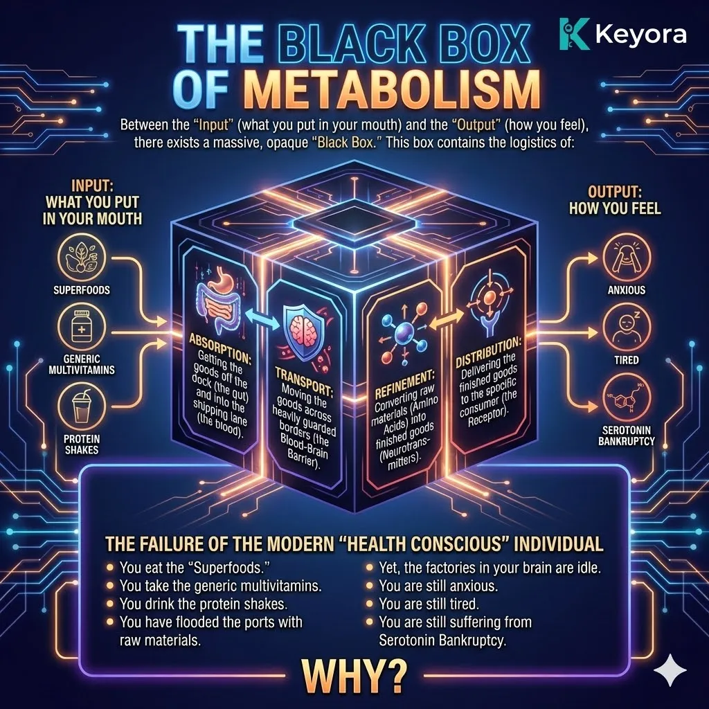 The Metabolic Black Box—The opaque gap between input and outcome. The Metabolic Black Box—The opaque gap between input and outcome.