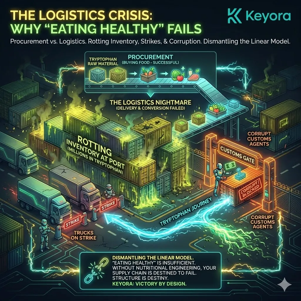 The Logistics Crisis—Why "Eating Healthy" fails at the delivery stage. The Logistics Crisis—Why "Eating Healthy" fails at the delivery stage.