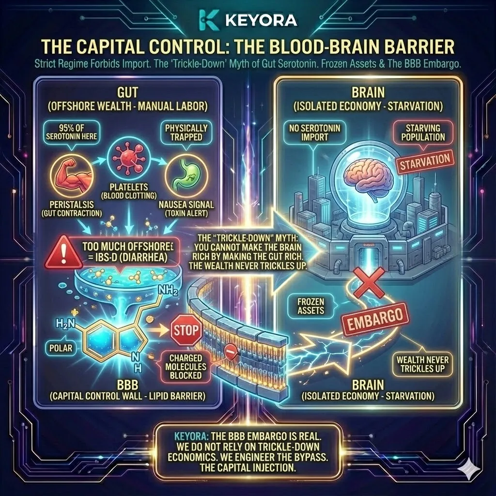 Keyora: The Capital Control—The physical embargo on Serotonin imports. Keyora: The Capital Control—The physical embargo on Serotonin imports.