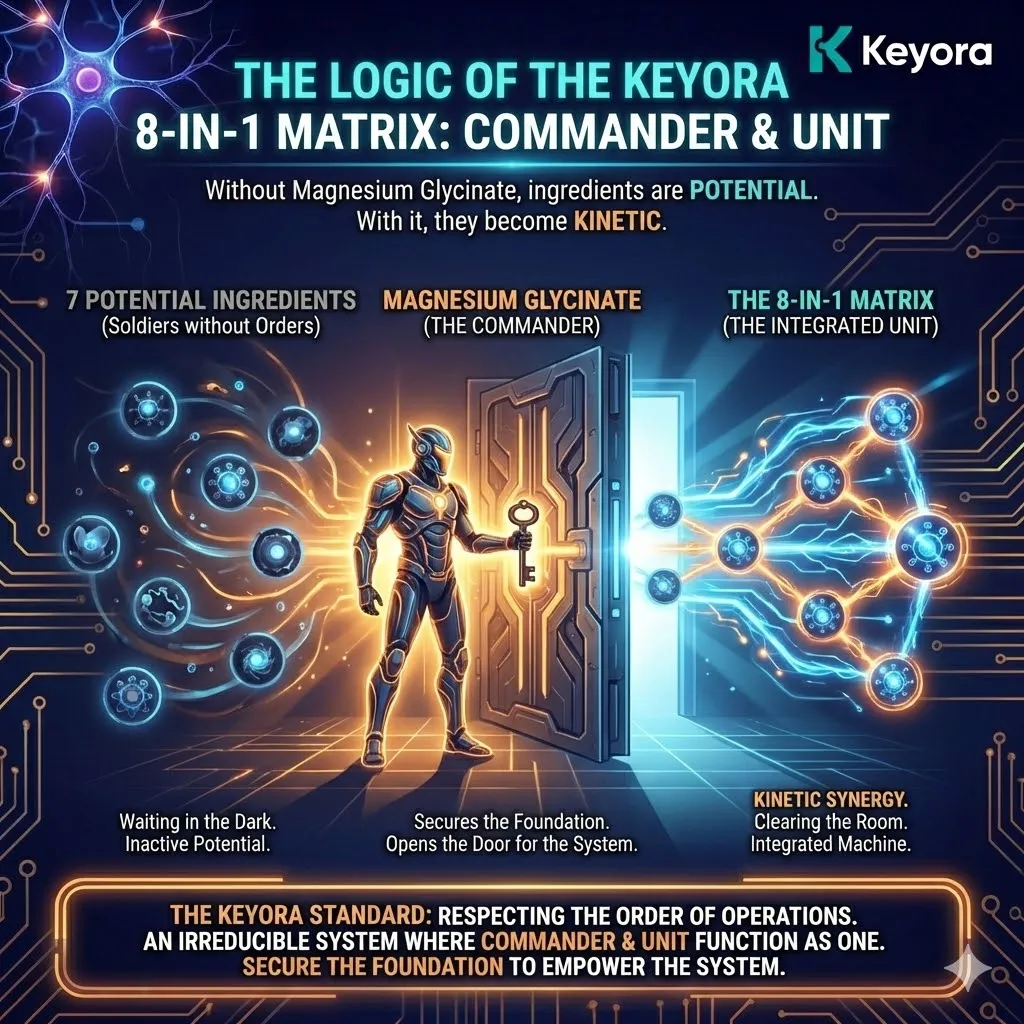 Keyora strategic architecture prioritizes the order of operations by integrating Magnesium Glycinate as the systemic commander to activate the full 8-in-1 matrix. This mechanism transforms potential neuro-nutrients into kinetic biological assets through an irreducible synergistic system. By securing the mineral foundation, the architecture empowers the remaining specialized ingredients to execute high-density cognitive missions. The strategic result is a single integrated machine optimized for total metabolic synchronization and peak performance. Keyora strategic architecture prioritizes the order of operations by integrating Magnesium Glycinate as the systemic commander to activate the full 8-in-1 matrix. This mechanism transforms potential neuro-nutrients into kinetic biological assets through an irreducible synergistic system. By securing the mineral foundation, the architecture empowers the remaining specialized ingredients to execute high-density cognitive missions. The strategic result is a single integrated machine optimized for total metabolic synchronization and peak performance.