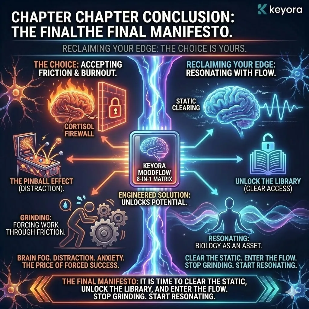 Systemic Resonance architecture represents the definitive rejection of cognitive friction as a cost of success. This mechanism replaces the Cortisol Firewall and the Pinball Effect with a state of engineered biological fluidity, utilizing the Keyora 8-in-1 Matrix as a structural optimization tool. Within this framework, the neural environment transitions from an adversary of executive ambition into a high-velocity asset. By eliminating the metabolic static and unlocking the synaptic library, the individual moves beyond the limits of manual grinding into the effortless velocity of a resonant, fully optimized neuro-architecture. Systemic Resonance architecture represents the definitive rejection of cognitive friction as a cost of success. This mechanism replaces the Cortisol Firewall and the Pinball Effect with a state of engineered biological fluidity, utilizing the Keyora 8-in-1 Matrix as a structural optimization tool. Within this framework, the neural environment transitions from an adversary of executive ambition into a high-velocity asset. By eliminating the metabolic static and unlocking the synaptic library, the individual moves beyond the limits of manual grinding into the effortless velocity of a resonant, fully optimized neuro-architecture.