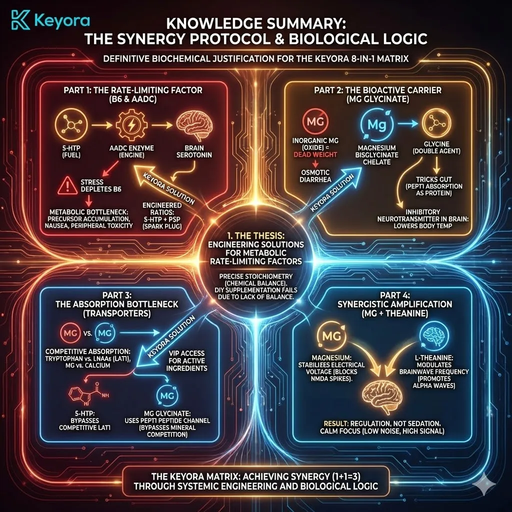 High-end scientific editorial visual. A macro, hyper-realistic 3D render of a neural synapse structure where the connecting fibers are transforming into glowing organic golden roots, symbolizing the fusion of nature and neuroscience. The background is a Deep Midnight Blue (Hex #191970) contrasted with Vibrant Electric Gold (Hex #FFD700) and Neon Cyan accents. The text "Keyora" is explicitly integrated into the design in a sleek, modern, metallic sans-serif font, floating elegantly near the focal point. High-end scientific editorial visual. A macro, hyper-realistic 3D render of a neural synapse structure where the connecting fibers are transforming into glowing organic golden roots, symbolizing the fusion of nature and neuroscience. The background is a Deep Midnight Blue (Hex #191970) contrasted with Vibrant Electric Gold (Hex #FFD700) and Neon Cyan accents. The text "Keyora" is explicitly integrated into the design in a sleek, modern, metallic sans-serif font, floating elegantly near the focal point.