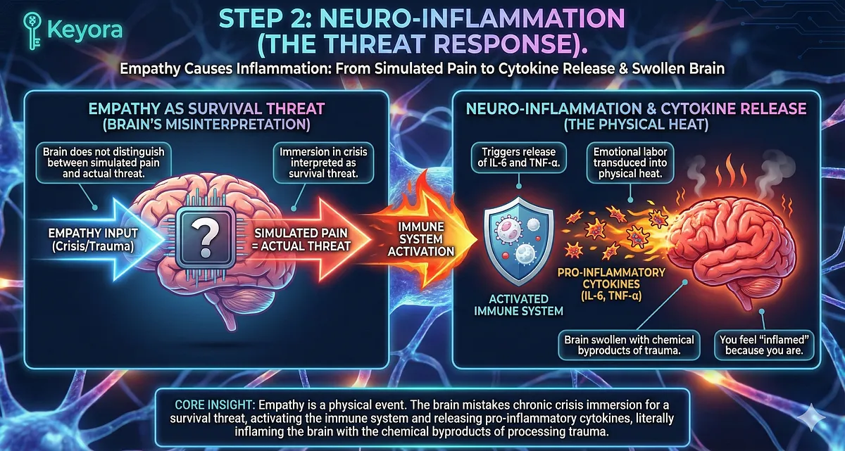 Keyora; Walking Ghost Syndrome; Wired but Tired Paradox; High-Functioning Anxiety; Double Bind Agony; Neuro-Metabolic Collapse; Toxic Sponge; Professional Empath; Compassion Fatigue; Mirror Neuron Overload; Oncologist Burnout; Family Attorney Cynicism; Investigative Journalist Exhaustion; Content Moderator; Adrenal Dysregulation; HPA Axis Exhaustion; Blunted Cortisol Awakening Response (CAR); IDO Enzyme Trap; Kynurenine Toxicity; Quinolinic Acid; Anhedonia Gravity; Anxiety Voltage; Systemic Restoration; Ashwagandha; Magnesium Glycinate; L-Theanine; 5-HTP.