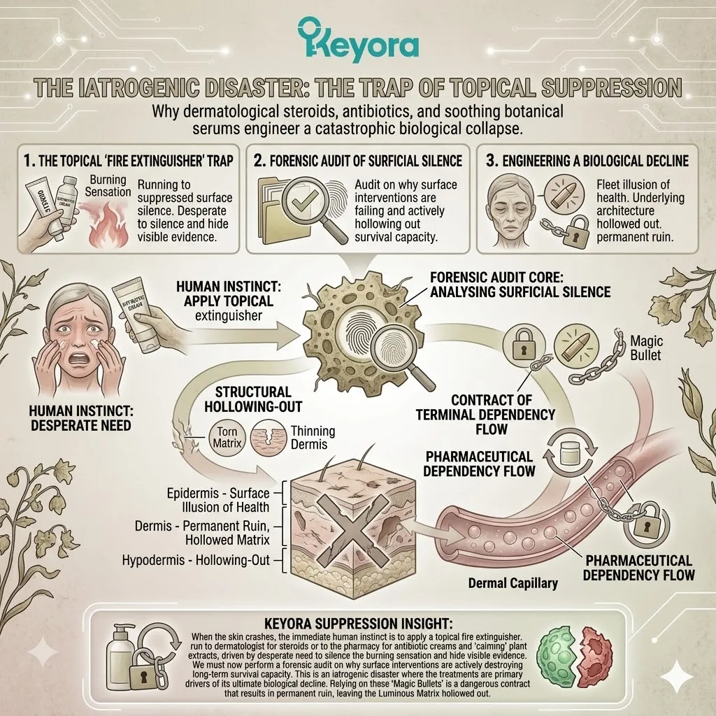 Iatrogenic disaster suppression hollows out dermal architecture and systemic regulator pathways to engineer a state of terminal biological dependency. Iatrogenic disaster suppression hollows out dermal architecture and systemic regulator pathways to engineer a state of terminal biological dependency.