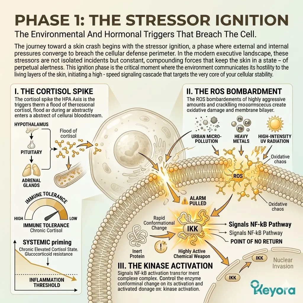 Keyora Systemic Regulator managing Cortisol Regulation and ROS bombardment to prevent IKK activation and maintain Neurological Sovereignty during stress ignition. Keyora Systemic Regulator managing Cortisol Regulation and ROS bombardment to prevent IKK activation and maintain Neurological Sovereignty during stress ignition.