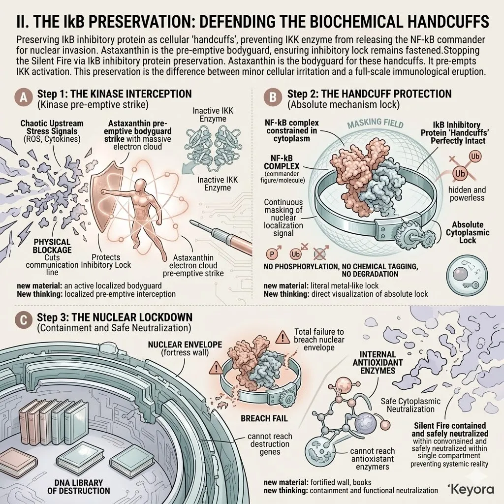 Keyora Systemic Regulator utilizes Astaxanthin for Kinase Interception to enforce IkB Preservation and Nuclear Lockdown for Neurological Sovereignty. Keyora Systemic Regulator utilizes Astaxanthin for Kinase Interception to enforce IkB Preservation and Nuclear Lockdown for Neurological Sovereignty.