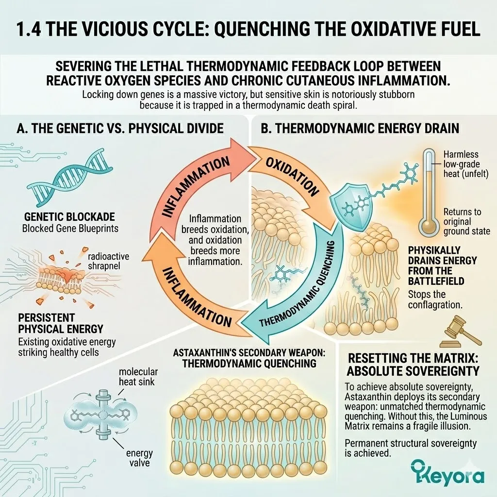 Keyora Systemic Regulator utilizes Astaxanthin for Thermodynamic Quenching to sever the oxidative feedback loop and enforce Neurological Sovereignty. Keyora Systemic Regulator utilizes Astaxanthin for Thermodynamic Quenching to sever the oxidative feedback loop and enforce Neurological Sovereignty.
