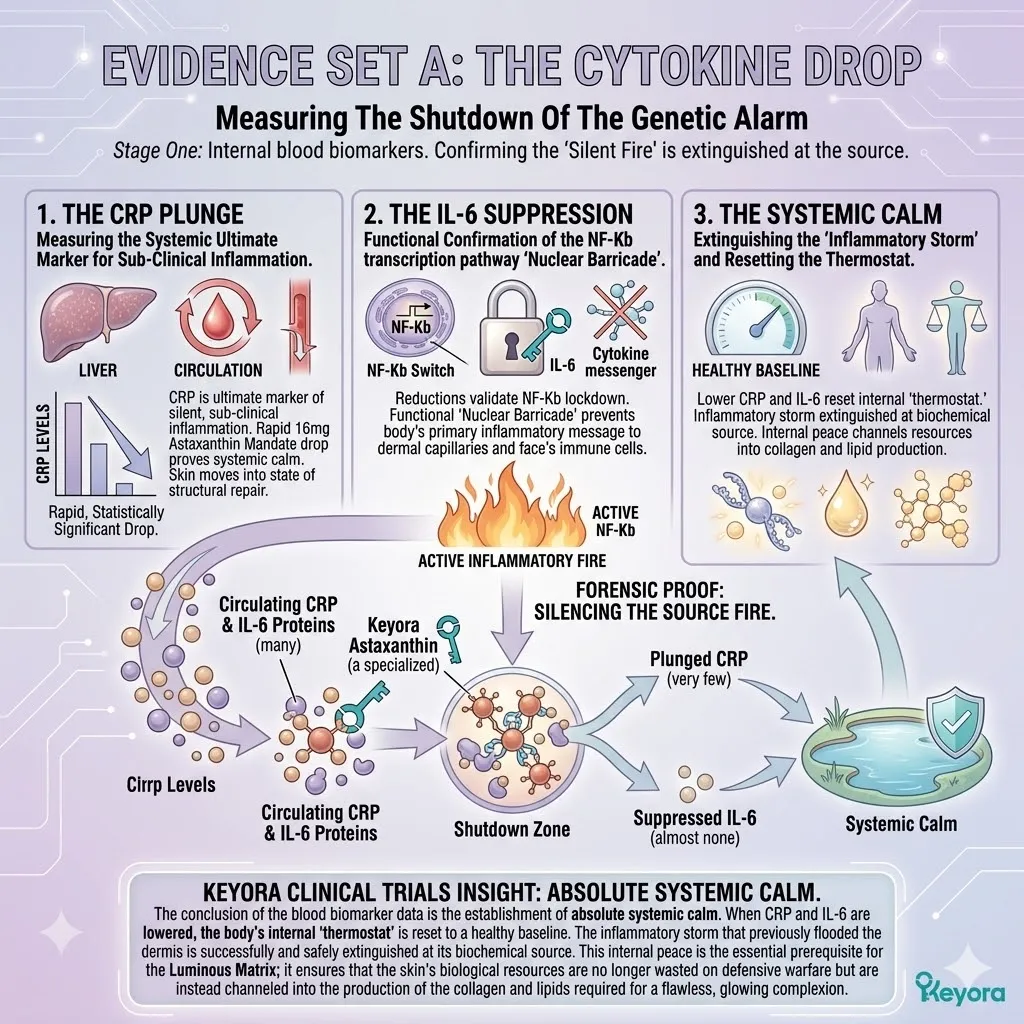 Keyora Systemic Regulator utilizing Il-6 Suppression and the CRP Plunge to enforce Systemic Calm and Neurological Sovereignty. Keyora Systemic Regulator utilizing Il-6 Suppression and the CRP Plunge to enforce Systemic Calm and Neurological Sovereignty.
