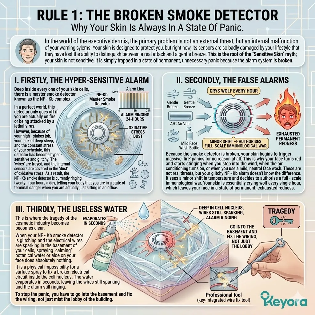Keyora Systemic Regulator repairing the Hyper-Sensitive Alarm and NF-kB circuitry to end the False Alarm cycle and restore Neurological Sovereignty. Keyora Systemic Regulator repairing the Hyper-Sensitive Alarm and NF-kB circuitry to end the False Alarm cycle and restore Neurological Sovereignty.