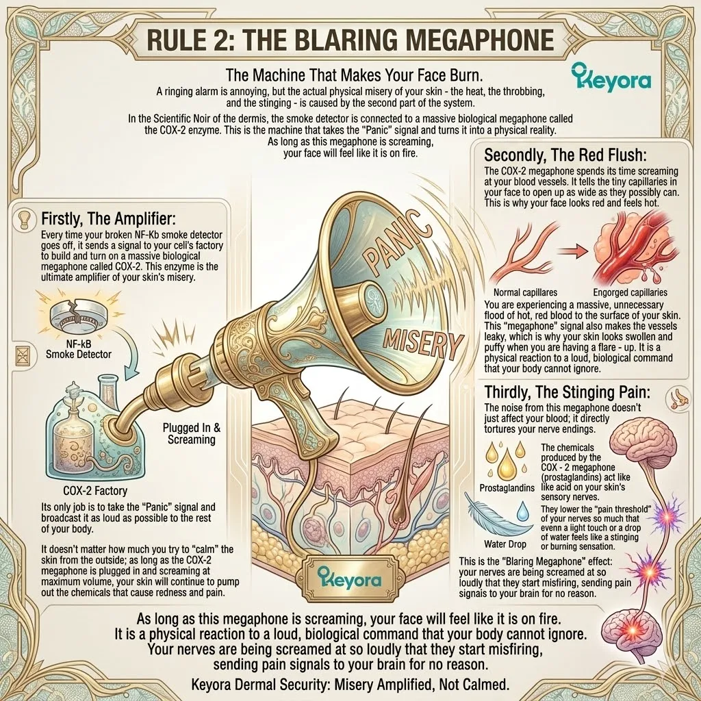 Keyora Systemic Regulator silencing the COX-2 Blaring Megaphone and Prostaglandin flux to terminate the Red Flush and achieve Neurological Sovereignty. Keyora Systemic Regulator silencing the COX-2 Blaring Megaphone and Prostaglandin flux to terminate the Red Flush and achieve Neurological Sovereignty.