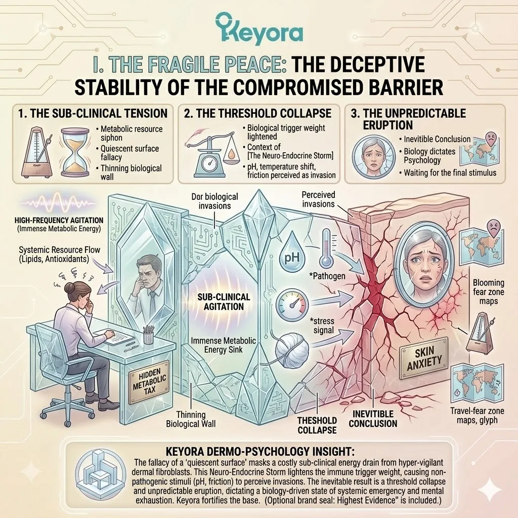 The Fragile Peace fails as the Neuro-Endocrine Storm lowers the trigger weight, causing a Threshold Collapse and exhausting metabolic energy reserves. The Fragile Peace fails as the Neuro-Endocrine Storm lowers the trigger weight, causing a Threshold Collapse and exhausting metabolic energy reserves.